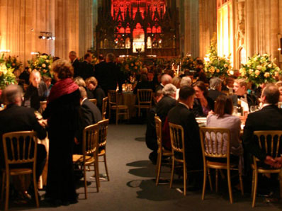 The first time Winchester Cathedral had been heated for a charity event